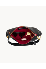 Hammitt Hammitt 18682 Kyle Med Black Brushed Gold Red Zip