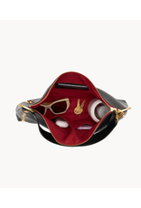 Hammitt Hammitt 18849 Kyle Lrg Black Brushed Gold Red Zipper Pebble