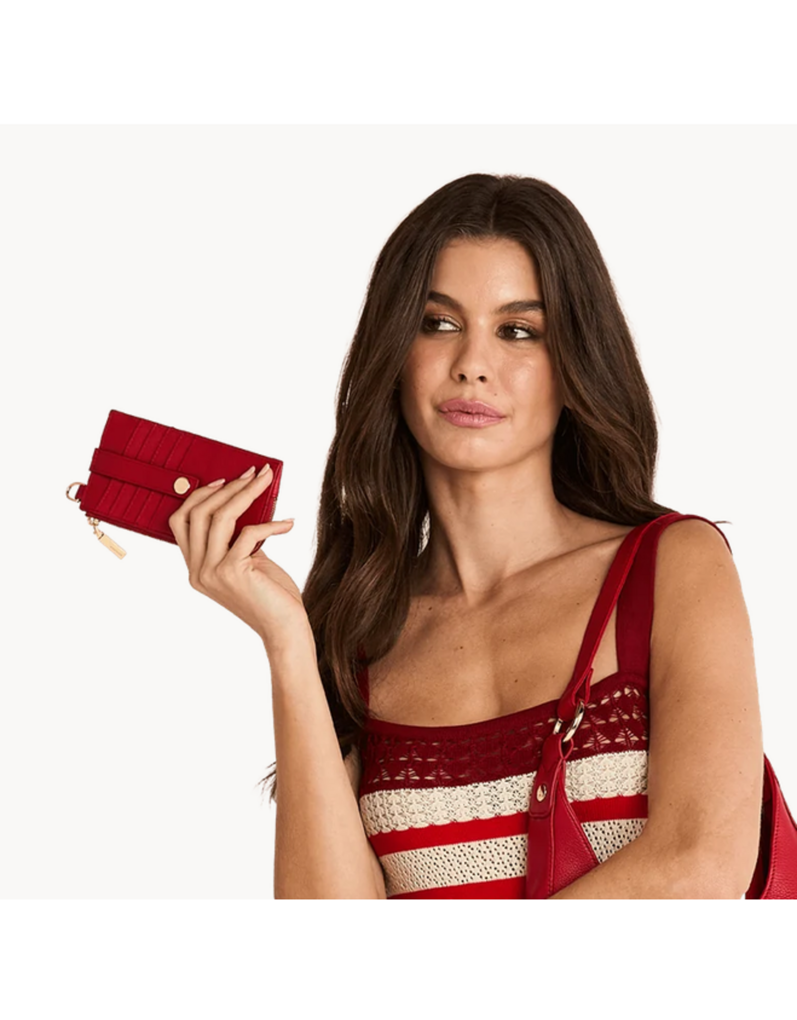 Hammitt Hammitt 19237 210 East Chili Red Gold Wallet