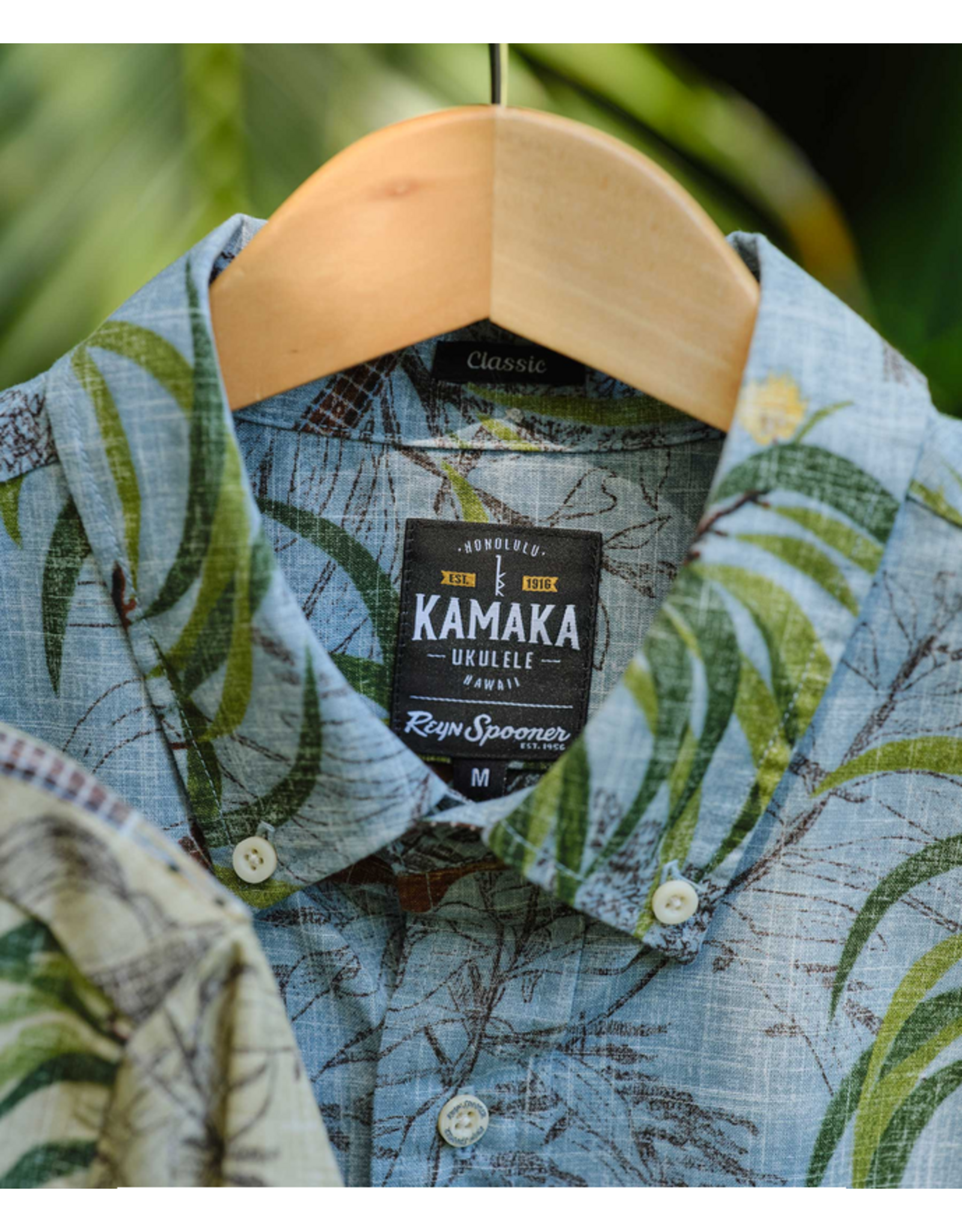 Reyn Spooner Reyn M709212526 Kamaka Ukulele 110th Anniversary Classic Button Front Blue