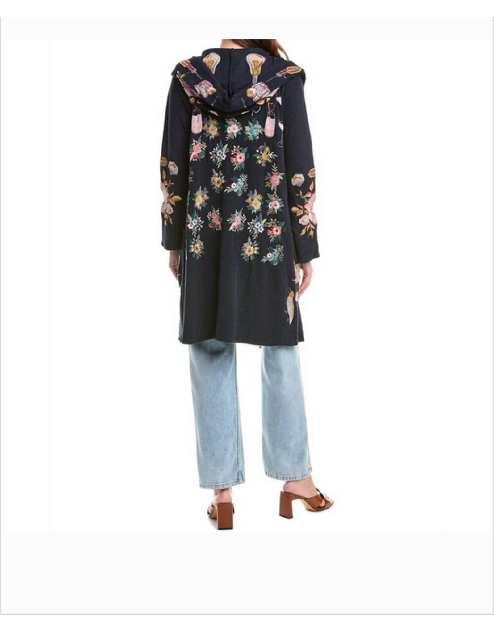 Johnny Was JWas B59125-5 BIYA Duster Bryn Lee Navy