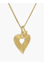 Rizen Rizen 390013GD Emanate Love Heart Necklace