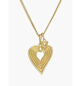 Rizen Rizen 390013GD Emanate Love Heart Necklace