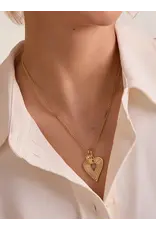 Rizen Rizen 390013GD Emanate Love Heart Necklace