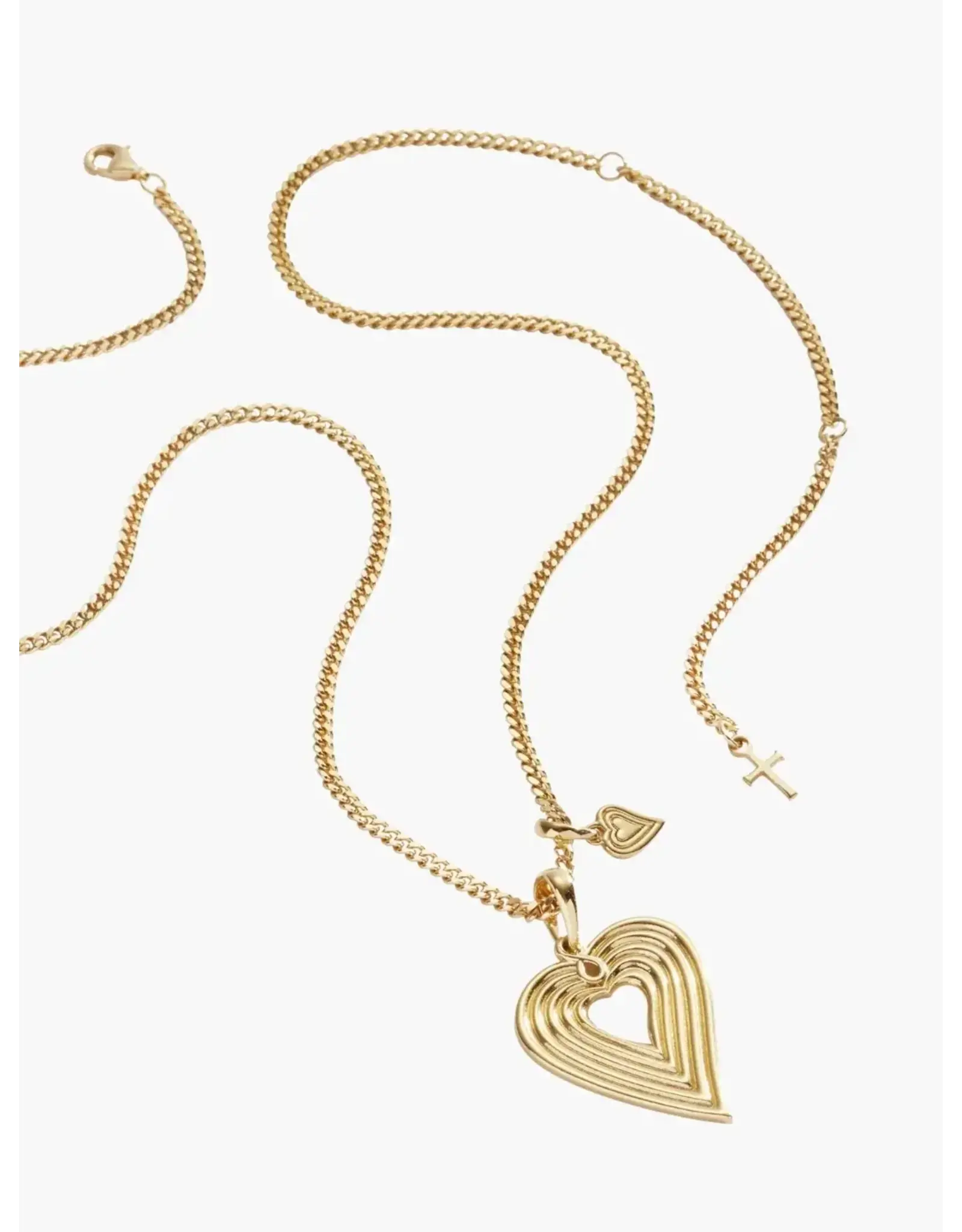 Rizen Rizen 390013GD Emanate Love Heart Necklace