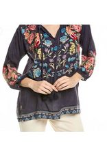 Johnny Was JWas C16624-8 Zadonia Blouse Bruce Graphite