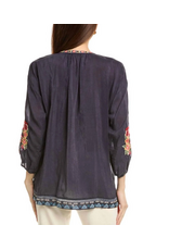 Johnny Was JWas C16624-8 Zadonia Blouse Bruce Graphite