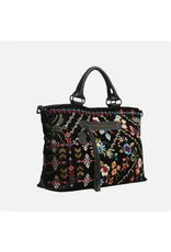Johnny Was JWAS J09621-6 Black Dreamer Overnight Tote