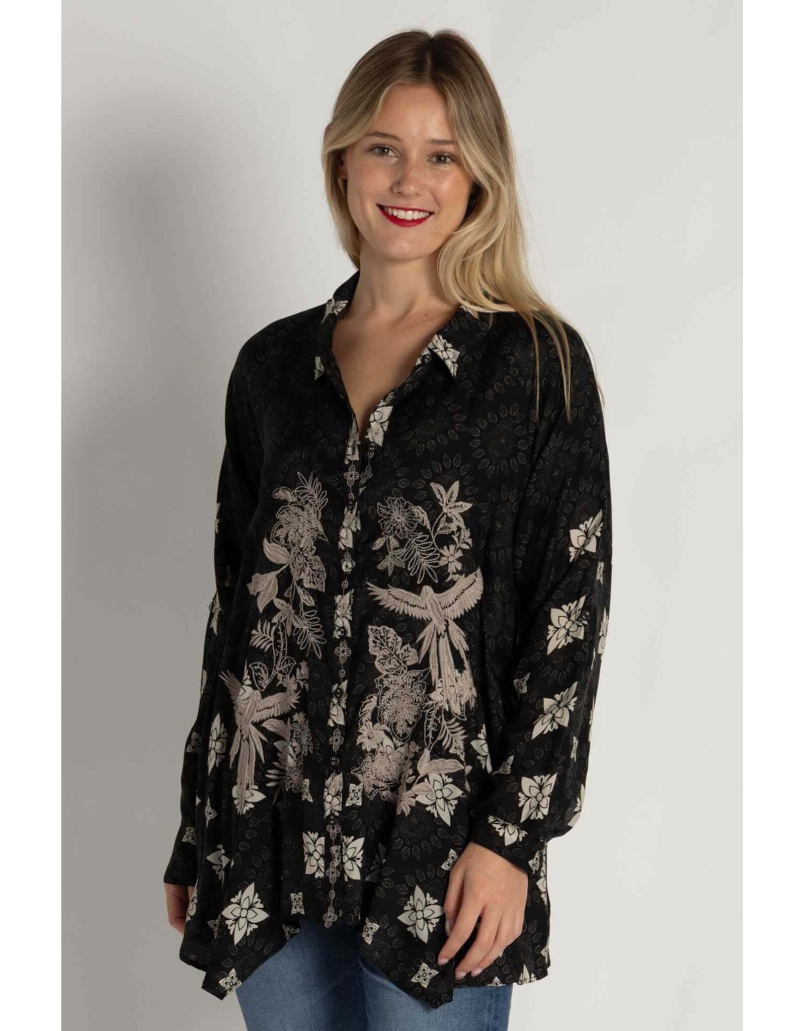 Johnny Was JWAS C25125-1 Myn Myna Scarf Gemi Tunic