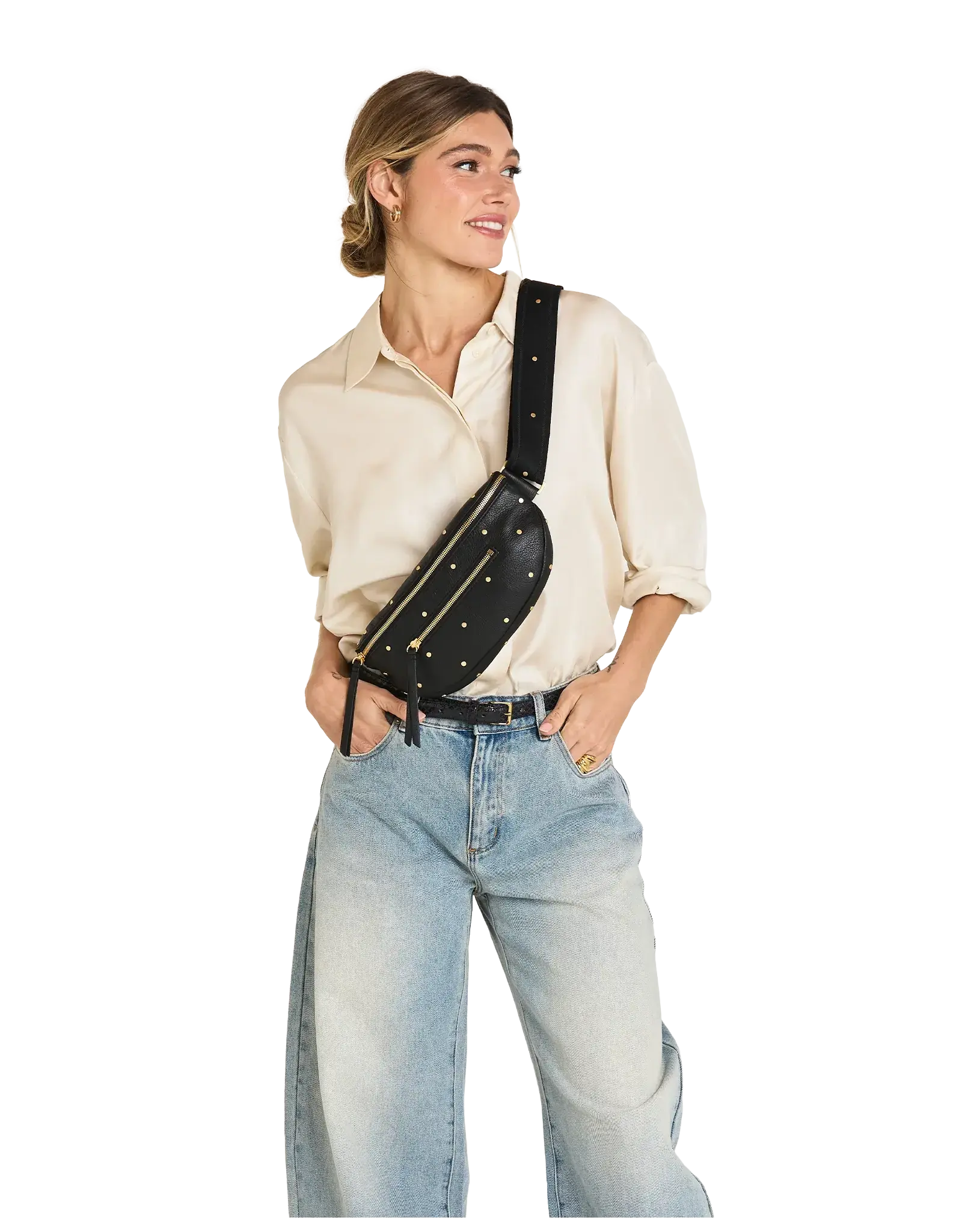 Hammitt Hammitt Charles Med Crossbody Starlight Brushed Gold