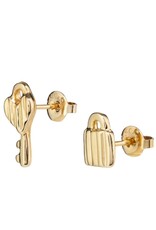 Uno de 50 Uno PEN0885ORO0000U Unlock Gold Lock & Key Earrings