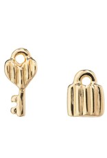 Uno de 50 Uno PEN0885ORO0000U Unlock Gold Lock & Key Earrings