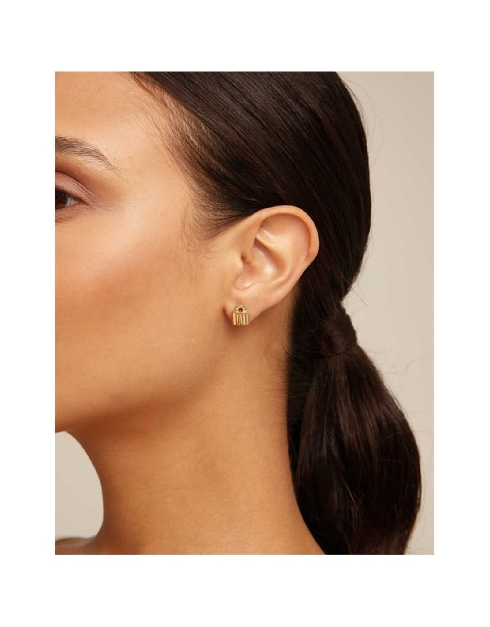Uno de 50 Uno PEN0885ORO0000U Unlock Gold Lock & Key Earrings