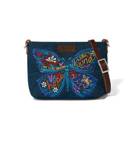 Brighton Brighton H10871 Dreams Wings Denim Embroidered Pouch
