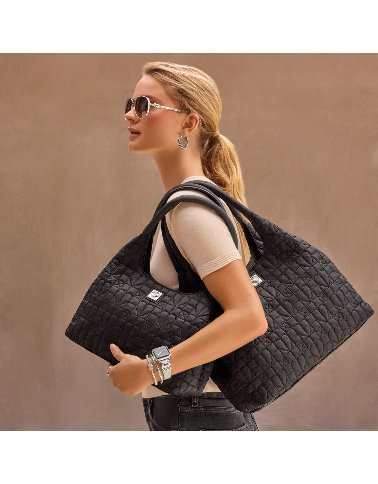 Brighton Brighton H55443 Black Anita Large Shoulder Bag
