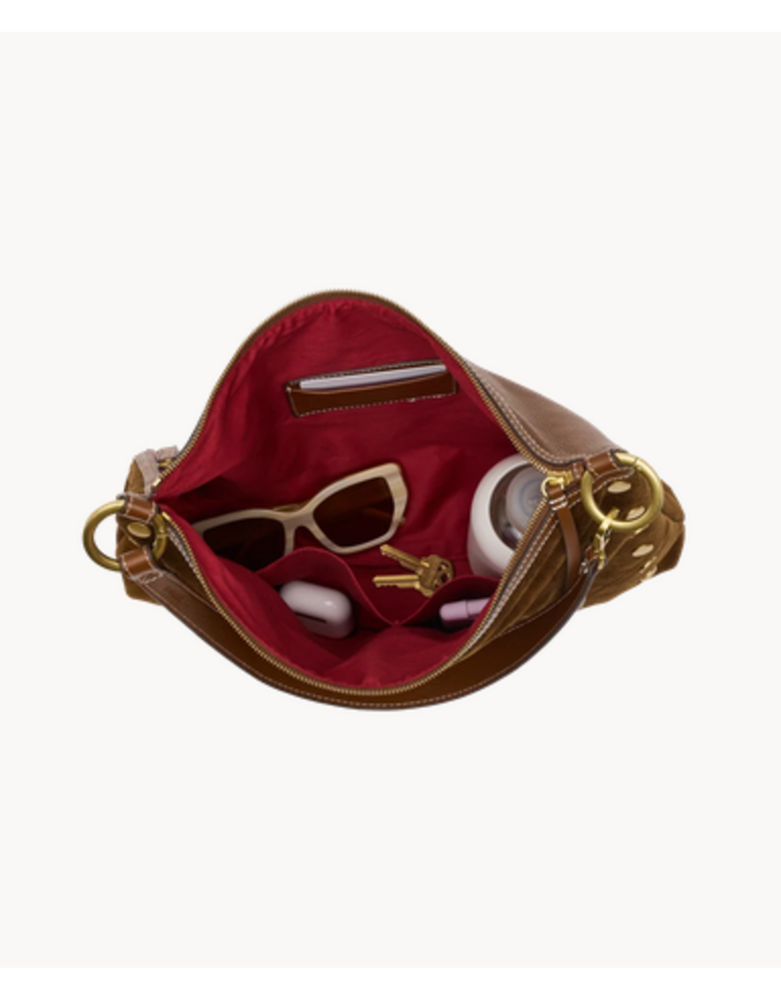 Hammitt Hammitt Kyle Lrg Cinnamon Suede Antique Gold