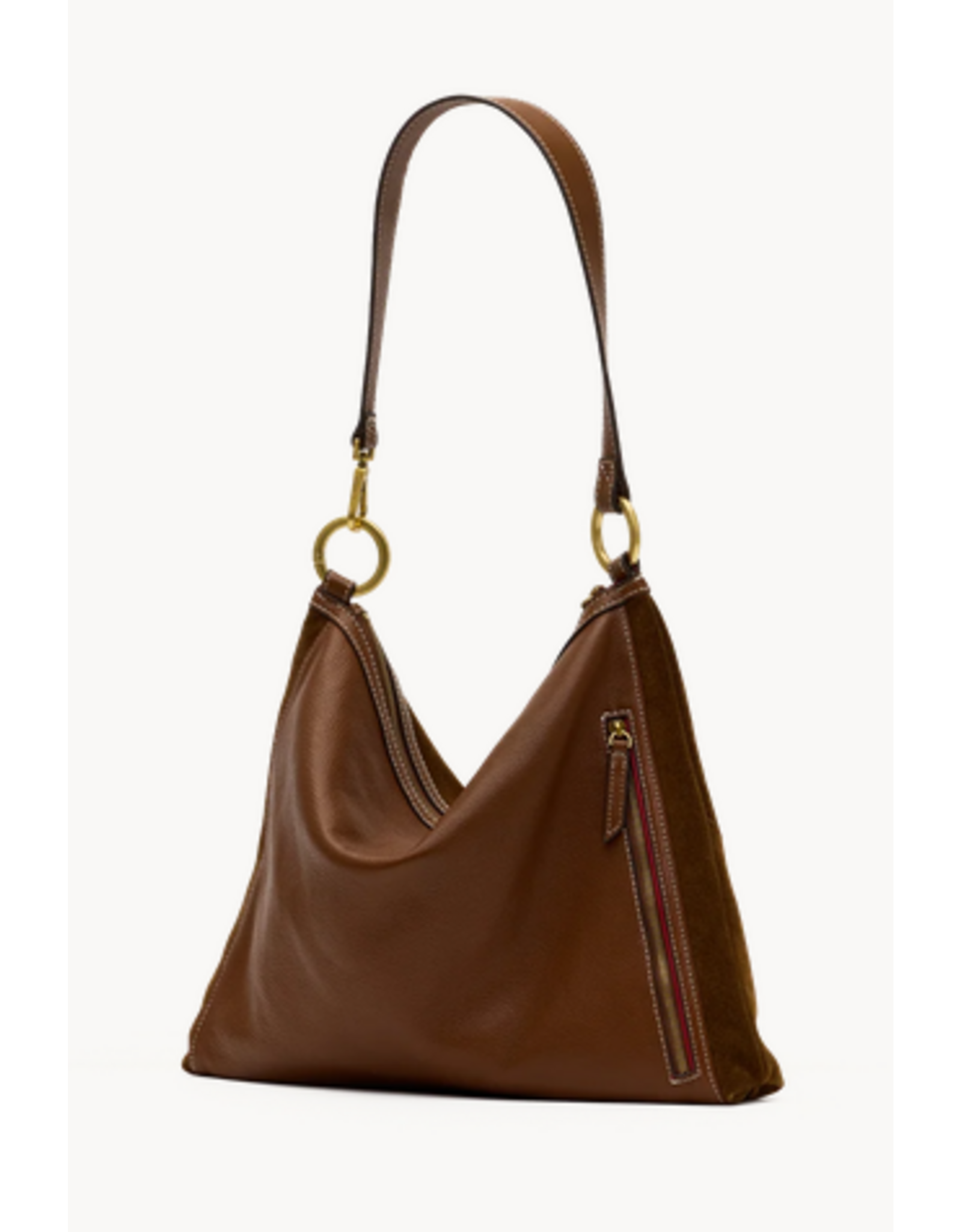 Hammitt Hammitt Kyle Lrg Cinnamon Suede Antique Gold