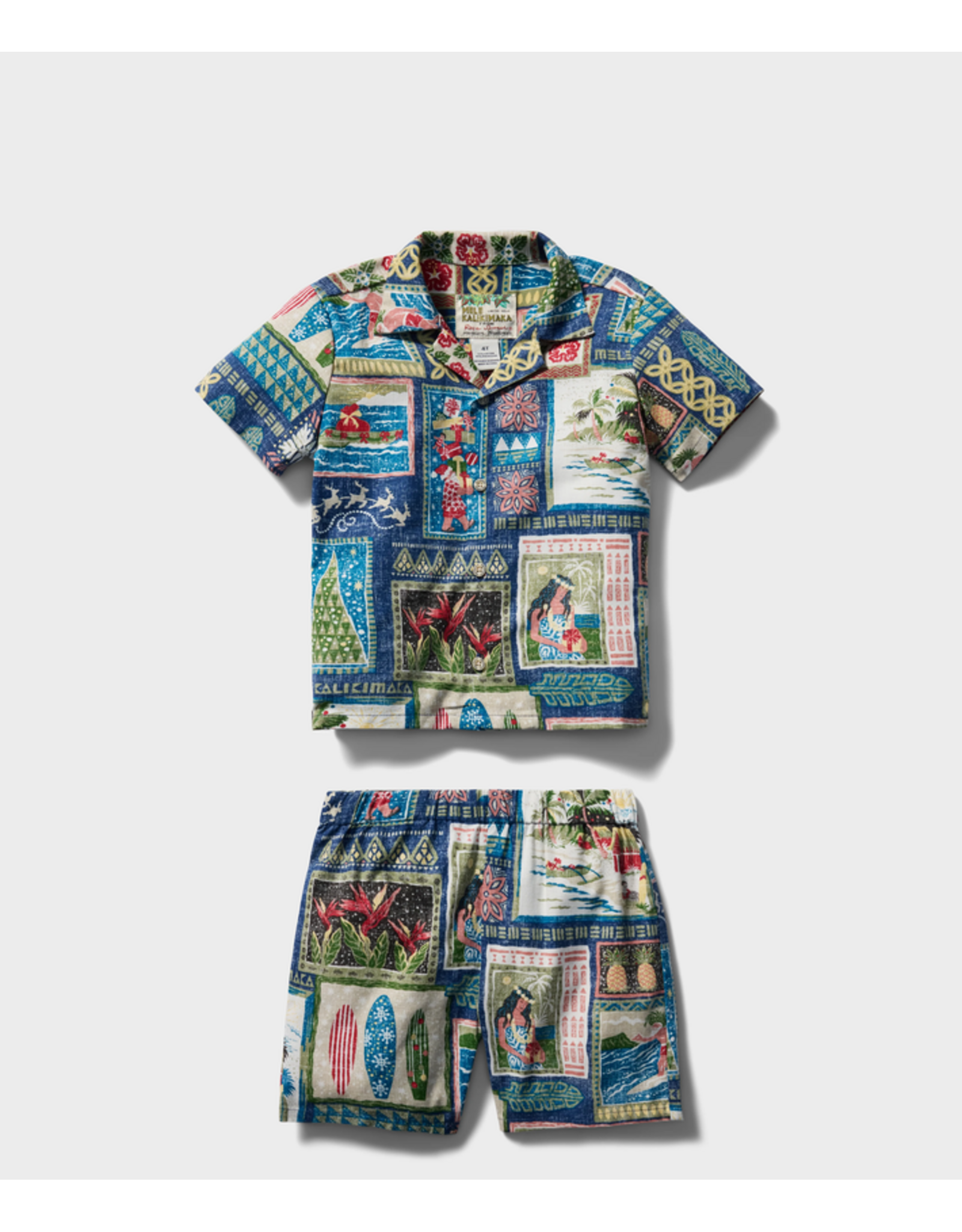 Reyn Spooner Reyn K733629026 Hawaiian Christmas 2026 Toddler Cabana Set Navy