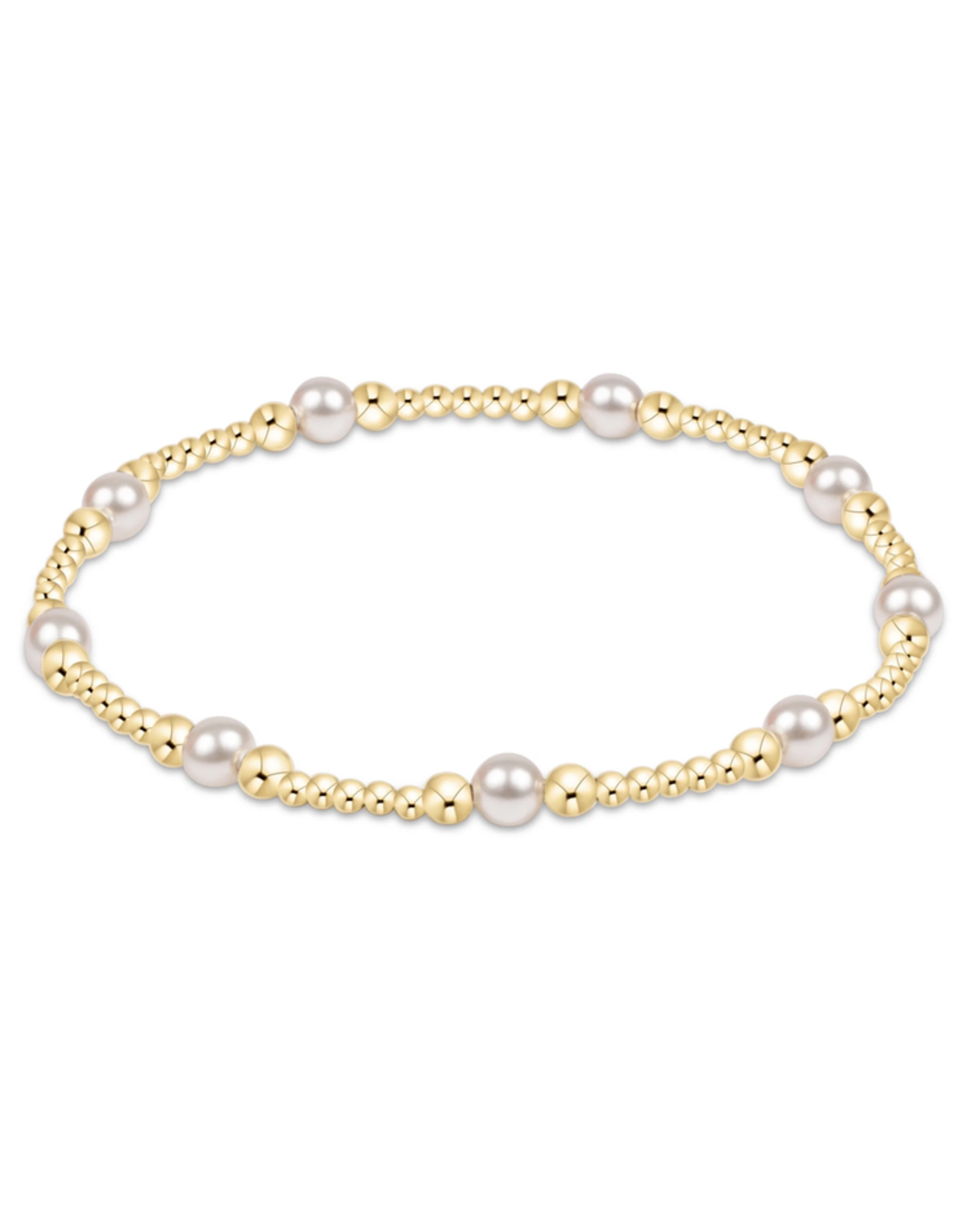 Enewton Enewton BPURPPE4G Purpose Pearl 4mm Gold Bracelet
