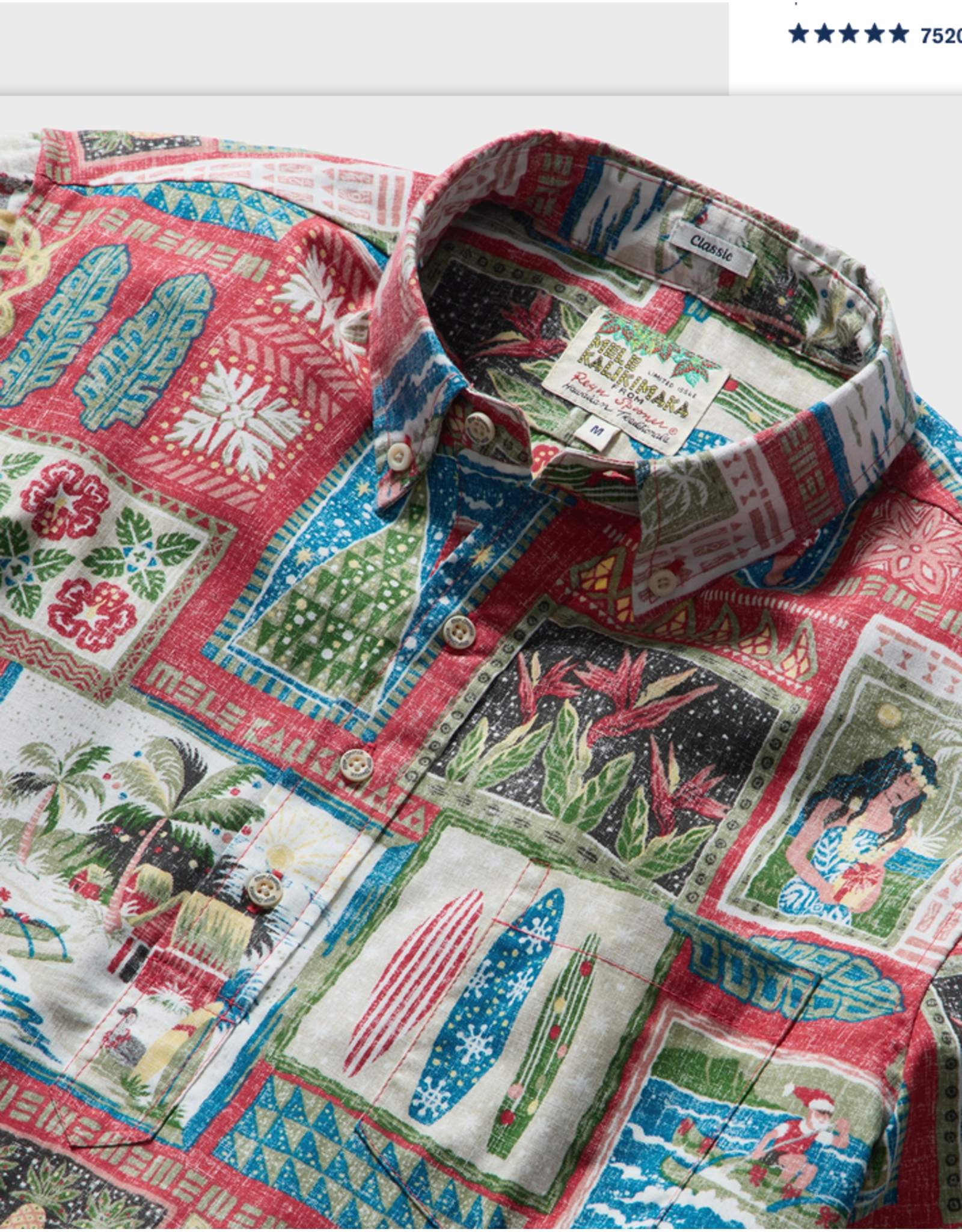 Reyn Spooner Reyn M733612626 Hawaiian Christmas Red 2026 PO
