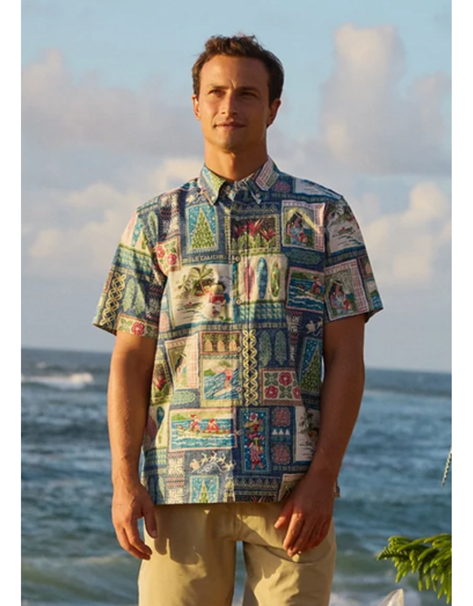 Reyn Spooner Reyn M733612626 Hawaiian Christmas Navy 2026 PO