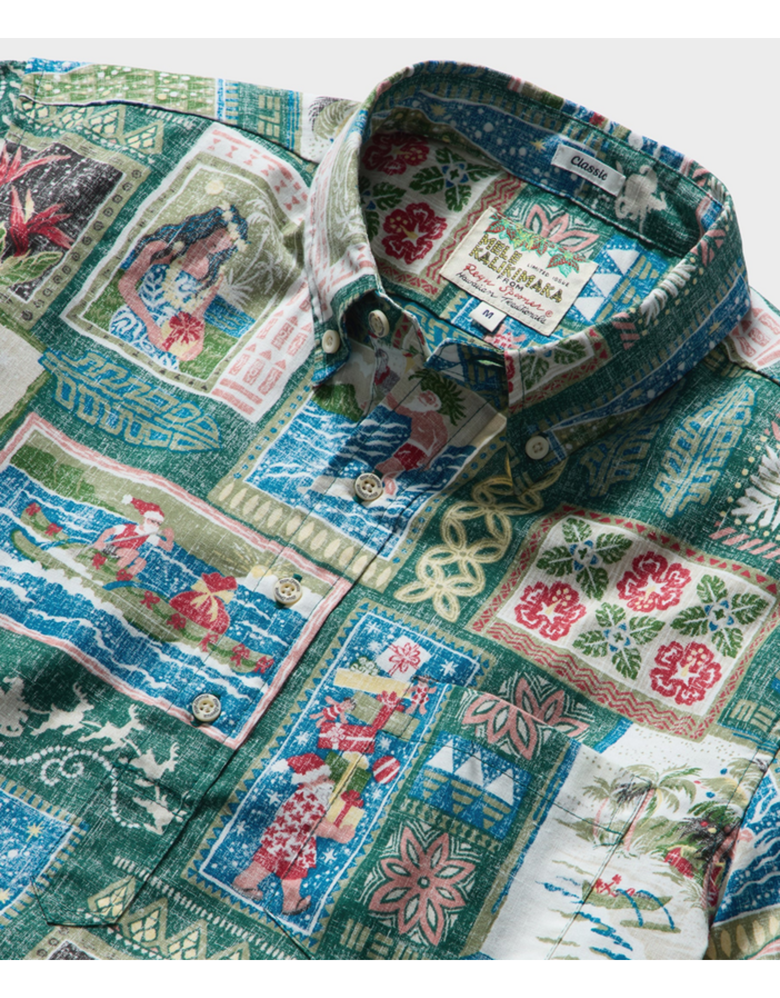 Reyn Spooner Reyn M733612626 Hawaiian Christmas Green 2026 PO