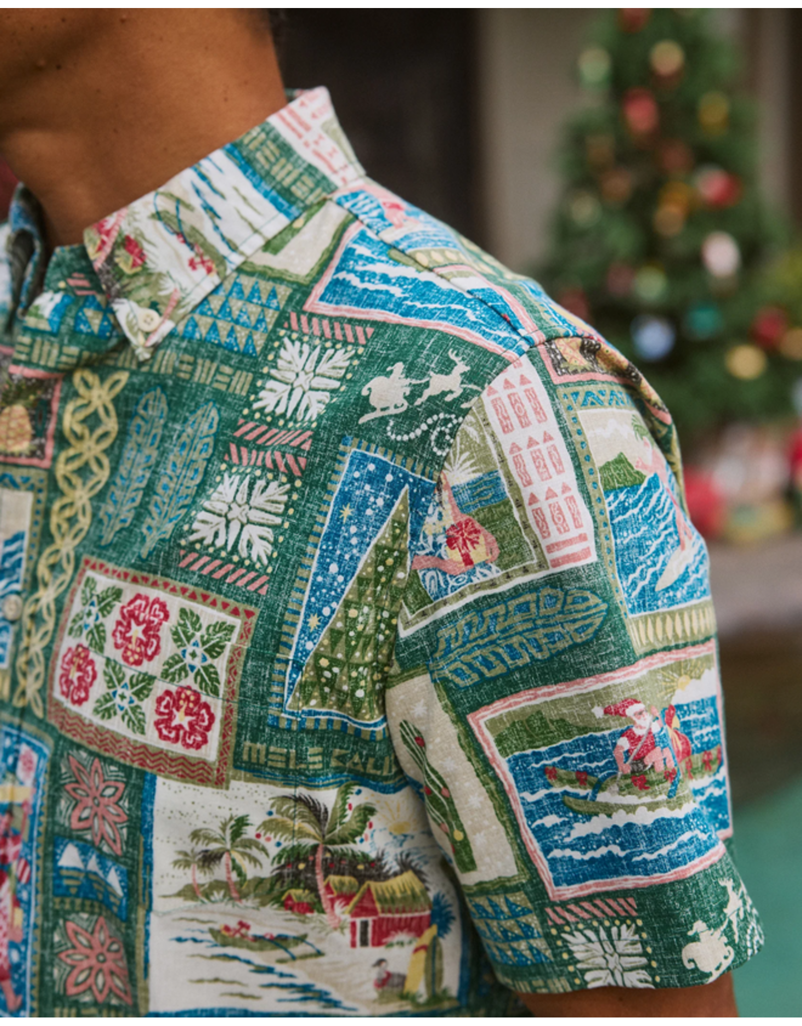 Reyn Spooner Reyn M733612626 Hawaiian Christmas Green 2026 PO