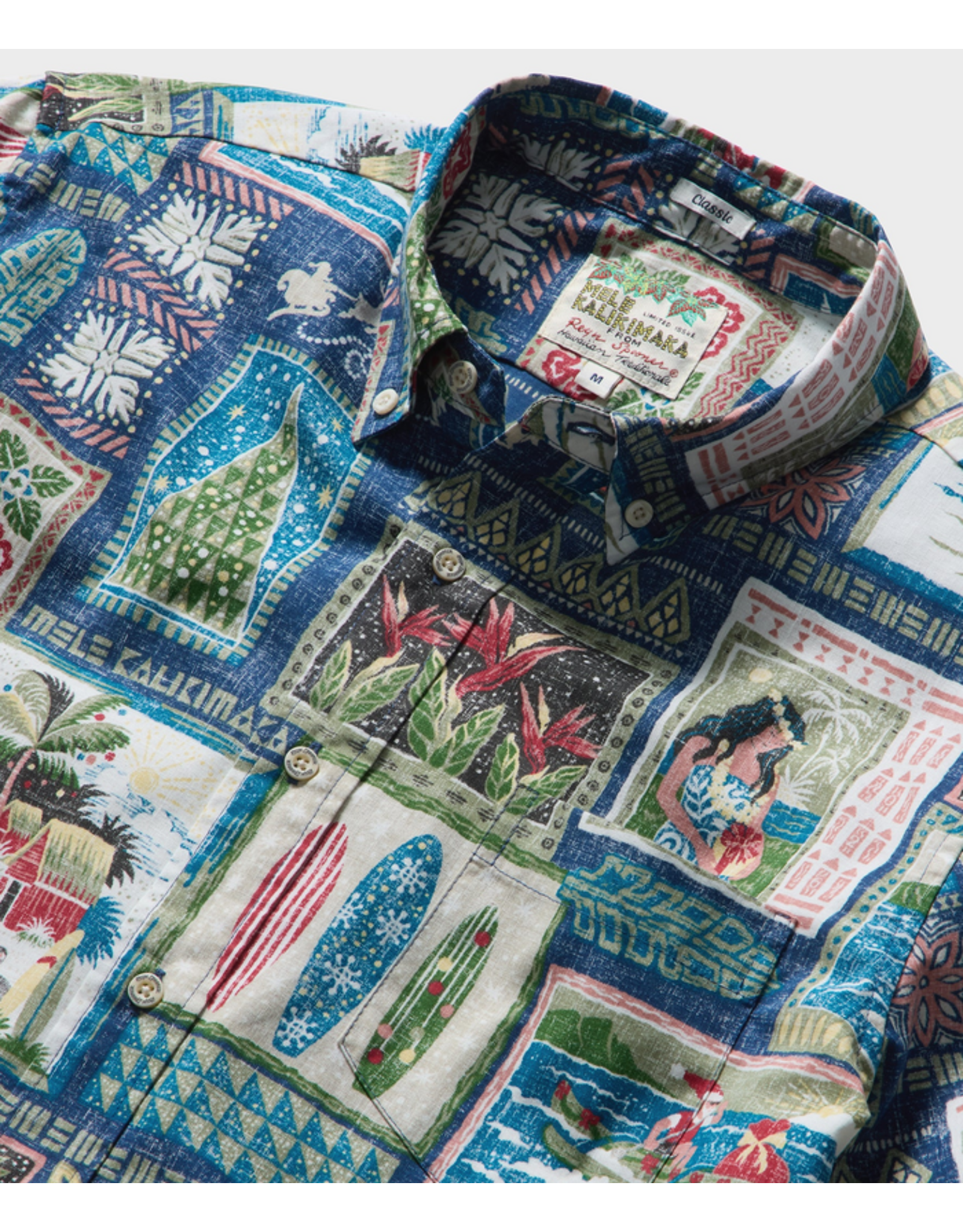 Reyn Spooner Reyn M733612526 Hawaiian Christmas Navy 2026 BF