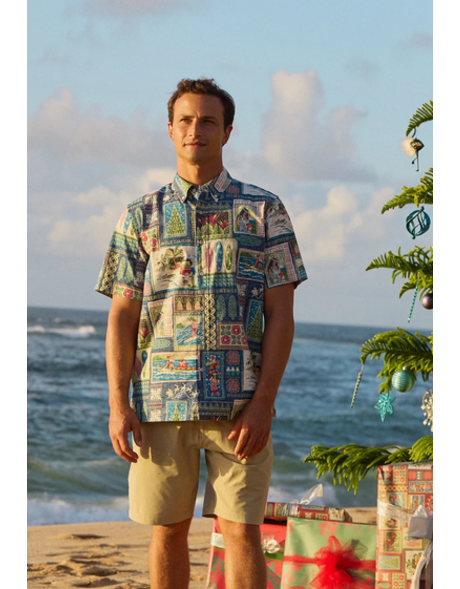 Reyn Spooner Reyn M733612526 Hawaiian Christmas Navy 2026 BF