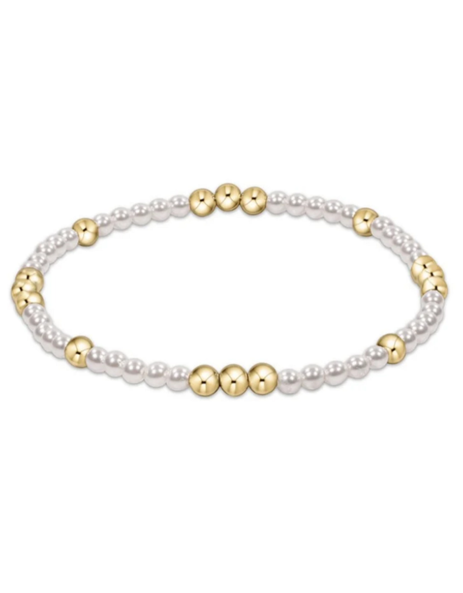 Enewton Enewton BWOPE3 Gold  Worthy Pattern 3mm Pearl Bead Bracelet