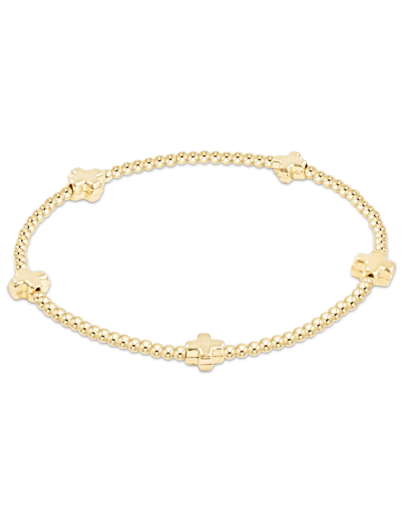 Enewton Enewton BSCSM2GG Signature Cross Small Gold Pattern 2mm Bracelet