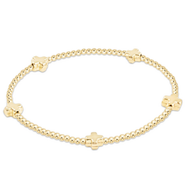 Enewton Enewton BSCSM2GG Signature Cross Small Gold Pattern 2mm Bracelet
