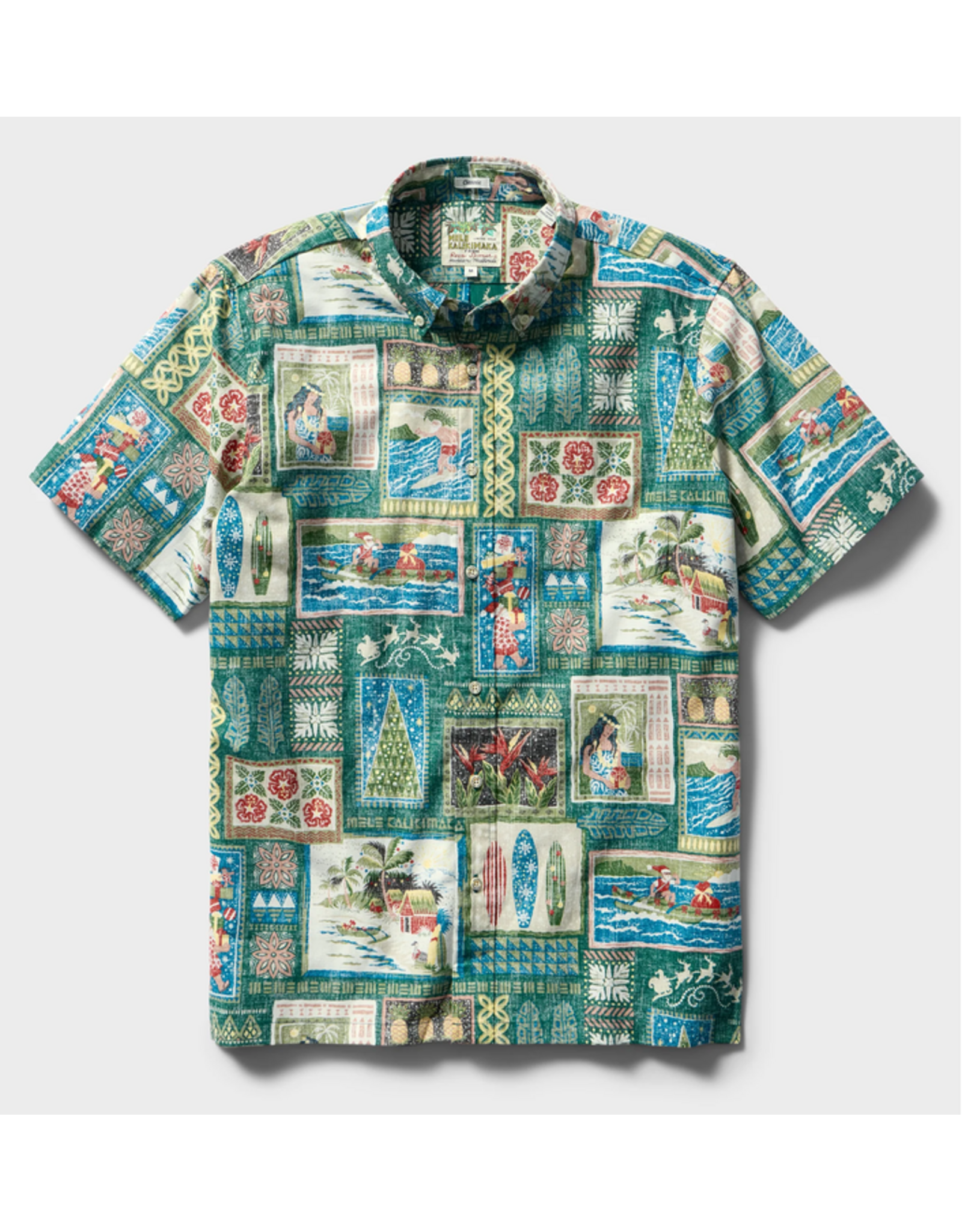 Reyn Spooner Reyn M733612526 Hawaiian Christmas Green 2026 BF
