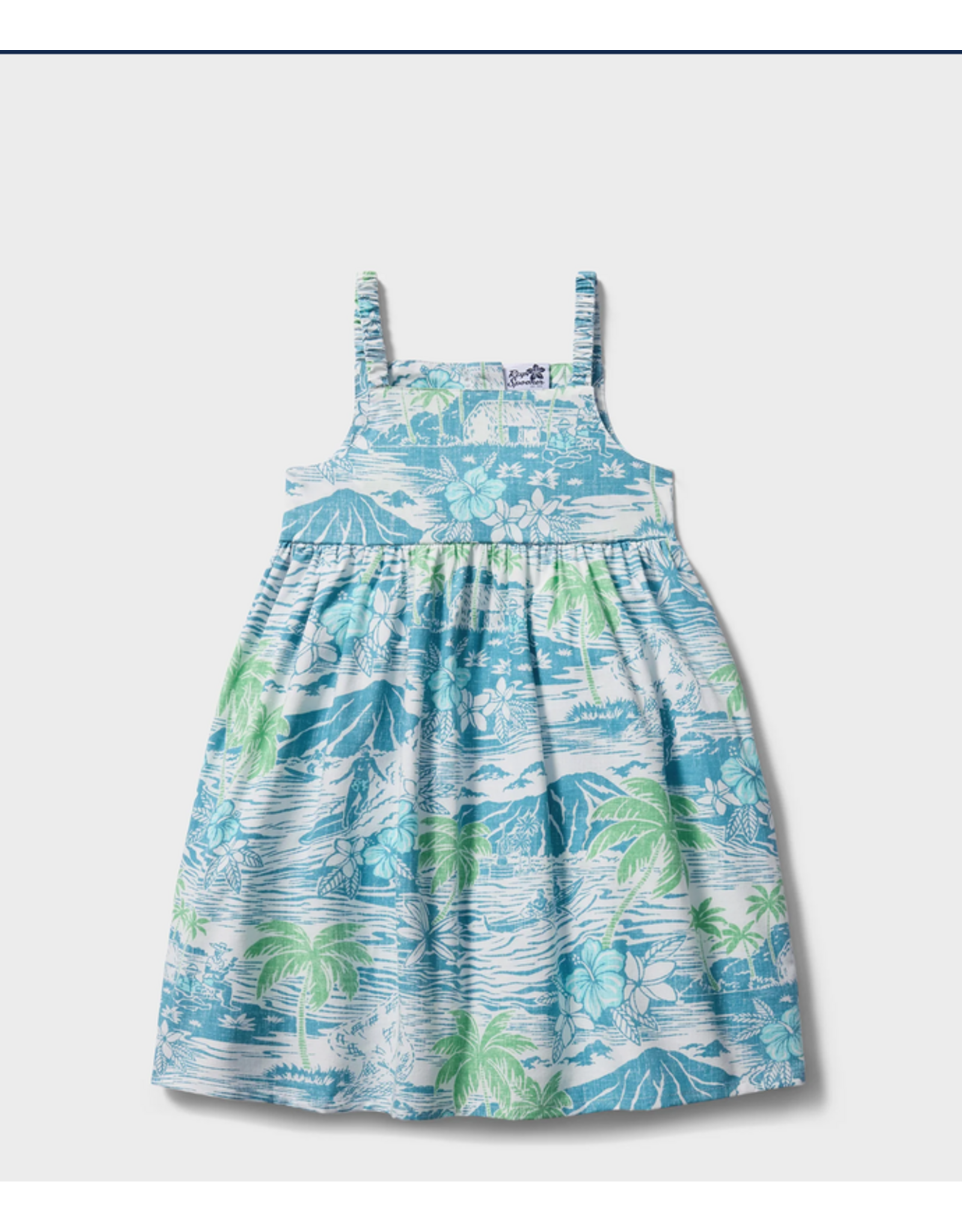 Reyn Spooner Reyn K708591226 Paradise Found Girls Sundress Adriatic Blue