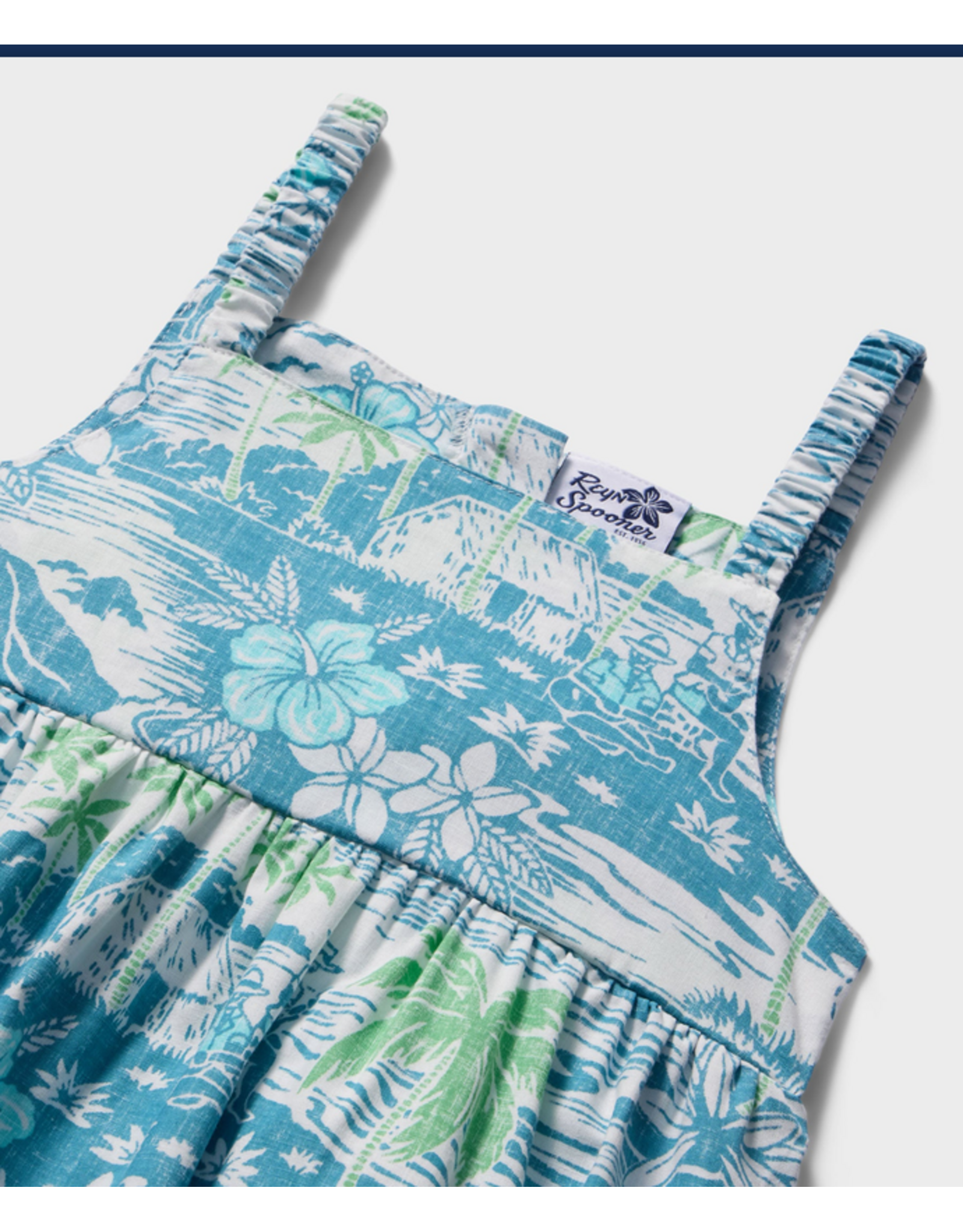 Reyn Spooner Reyn K708591226 Paradise Found Girls Sundress Adriatic Blue