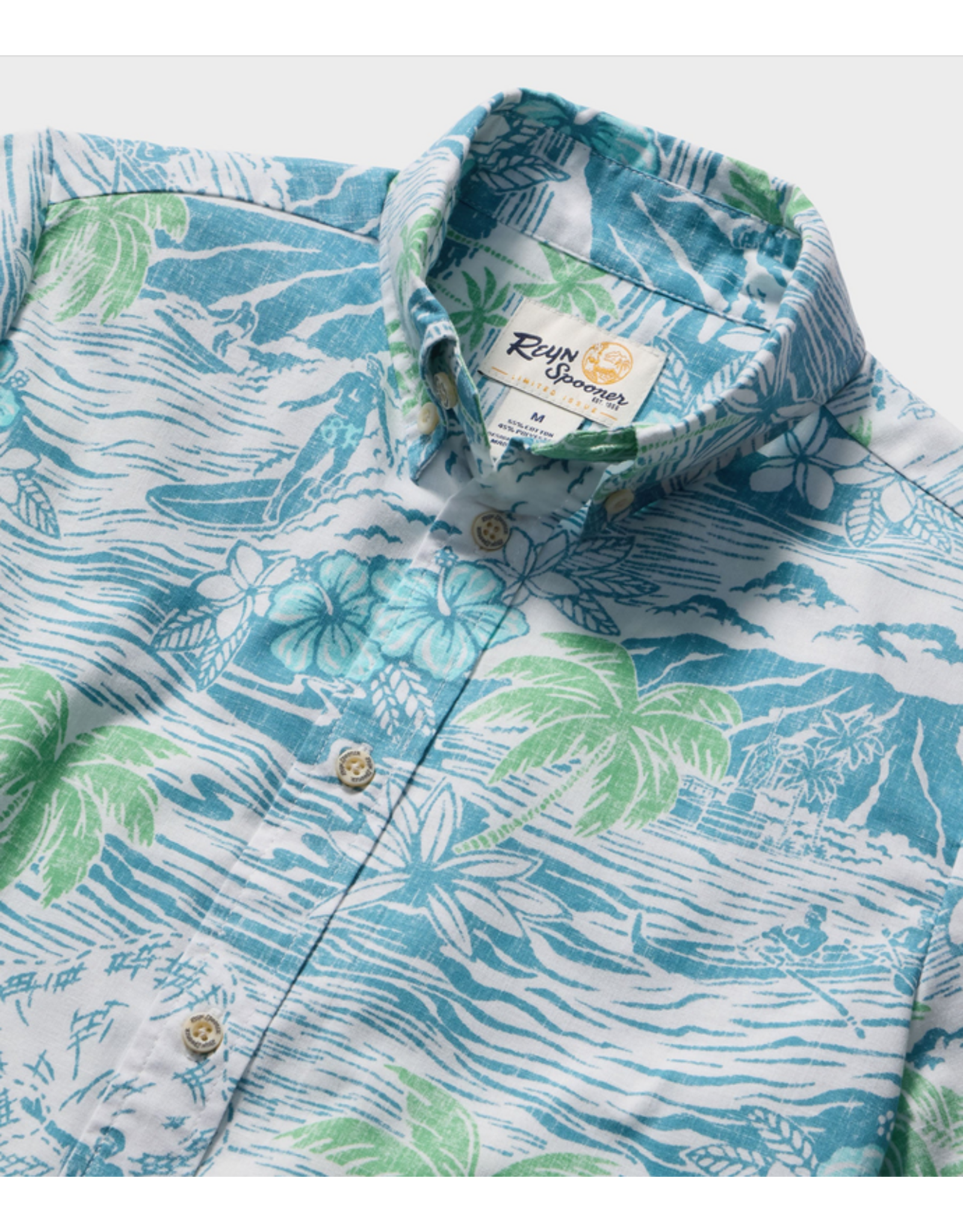 Reyn Spooner Reyn K708526026 Paradise Found Kids Button Front Adriatic Blue