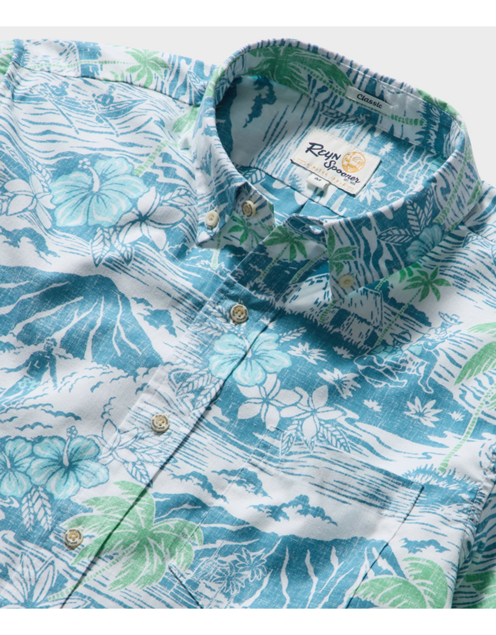 Reyn Spooner Reyn M708512526 Paradise Found BF Adriatic Blue