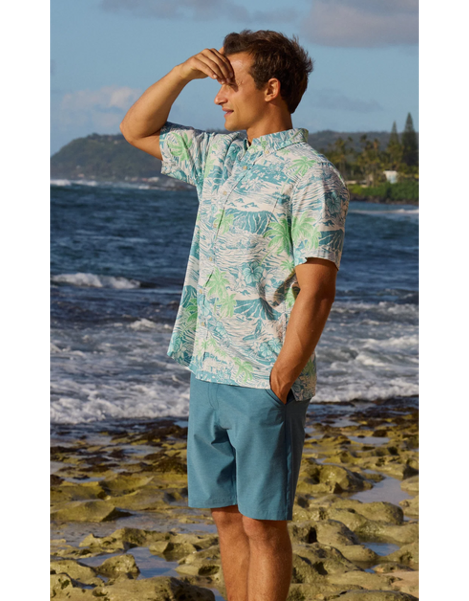 Reyn Spooner Reyn M708512526 Paradise Found BF Adriatic Blue