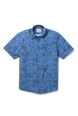 Reyn Spooner Reyn M704513326 Surf Break Performance Button Front Moonlight Blue