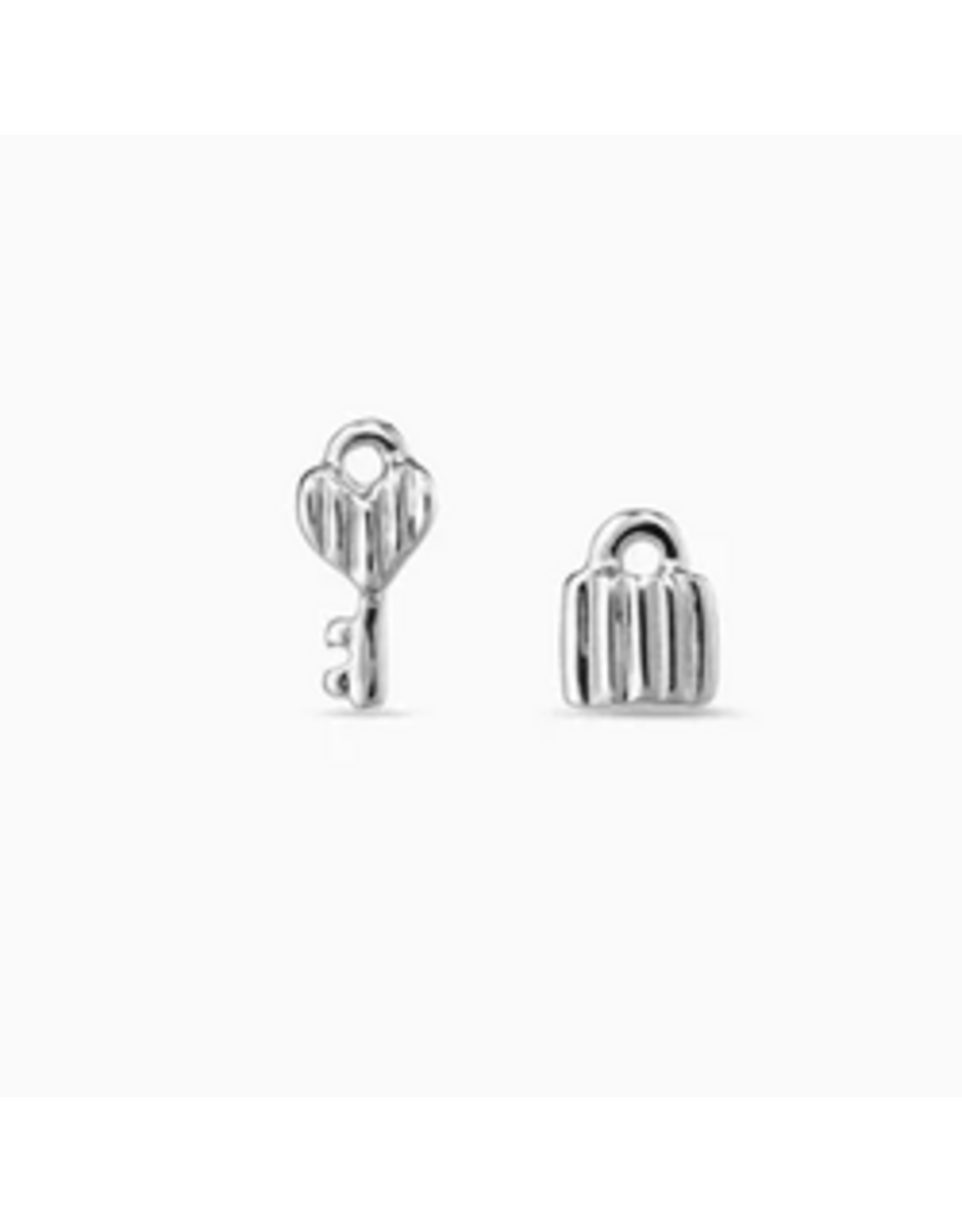 Uno de 50 Uno PEN0885MTL0000U Unlock Lock & Key Post Earrings