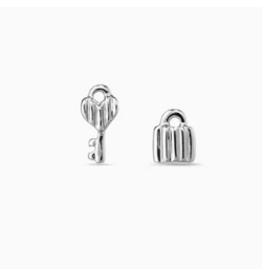 Uno de 50 Uno PEN0885MTL0000U Unlock Lock & Key Post Earrings