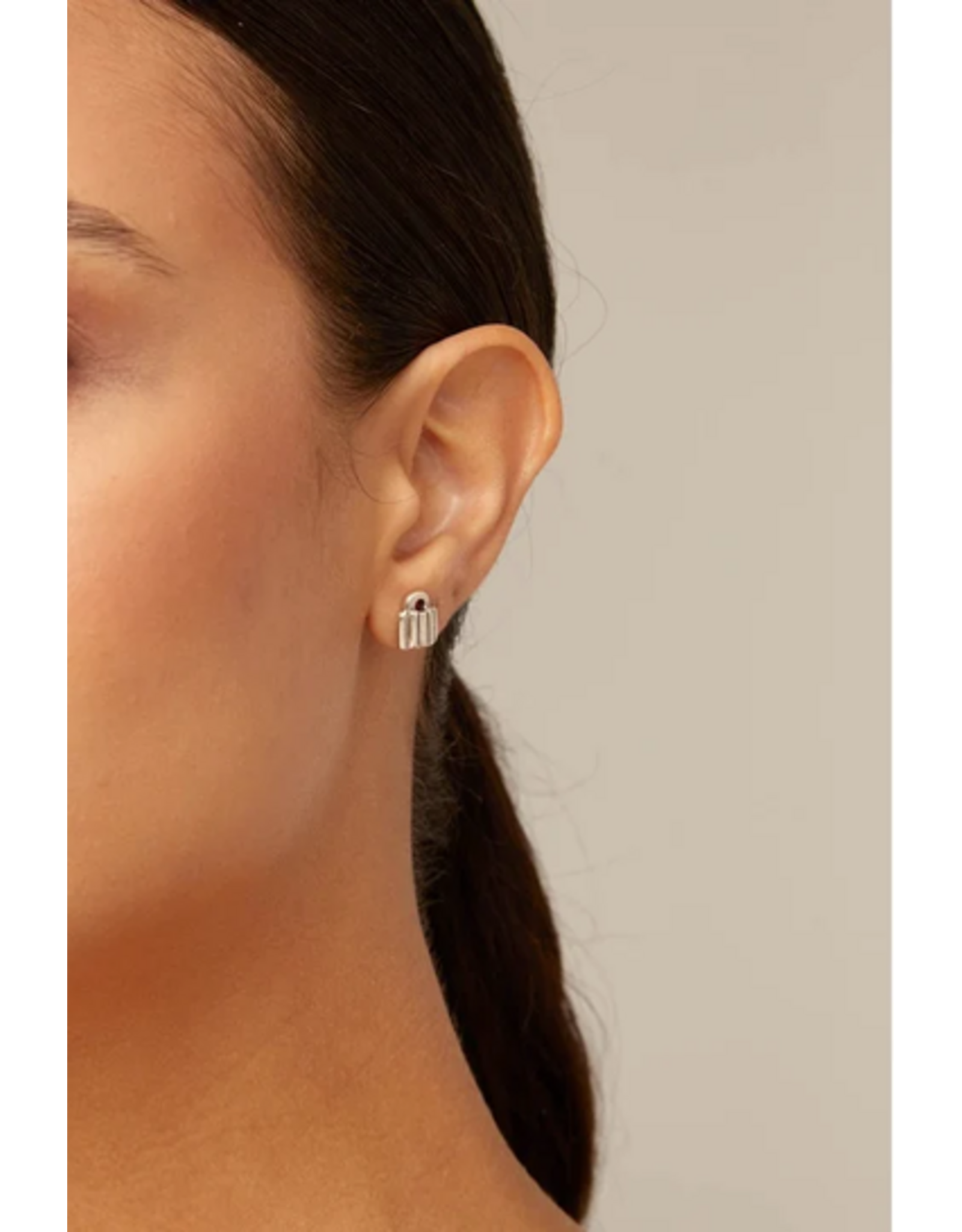 Uno de 50 Uno PEN0885MTL0000U Unlock Lock & Key Post Earrings