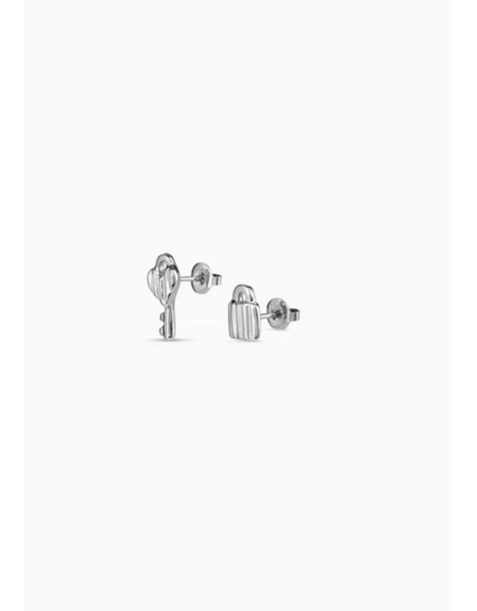 Uno de 50 Uno PEN0885MTL0000U Unlock Lock & Key Post Earrings