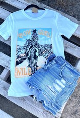 Wandering Wagon Wild West cowgirl graphic tee  7181