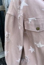 Wandering Wagon Dusty pink star print jacket  H14397