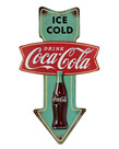 Coca-Cola Coca-Cola ( Embossed Metal Plate ) Ice Cold