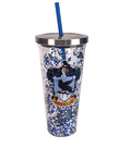 Ravenclaw  Glitter Glass With Straw ( Harry Potter )