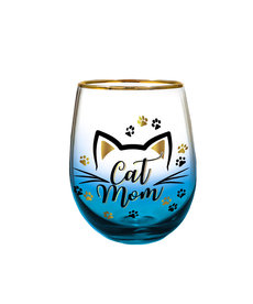 Cat Mom ( Wine Glass )