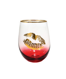 Kiss Lips  ( Wine Glass )