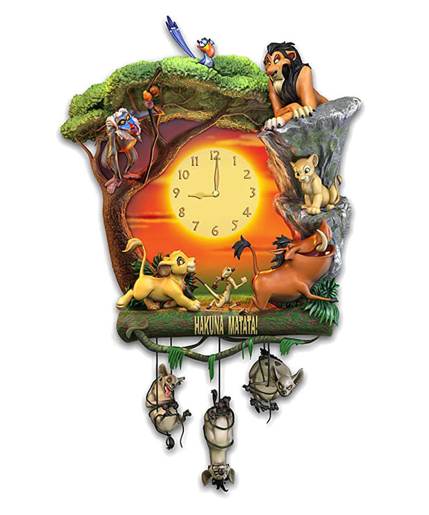 Bradford Exchange Horloge Animée Le Roi Lion ( Disney )